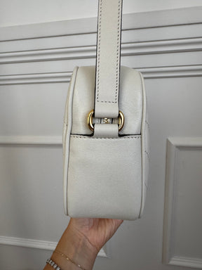 Gucci White Leather Blondie Camera Bag