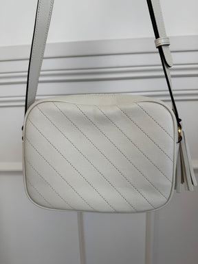 Gucci White Leather Blondie Camera Bag