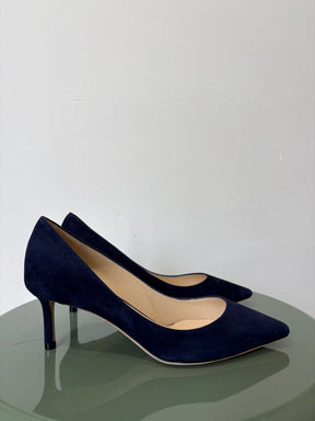 Jimmy Choo Romy Navy Suede Pump, 36.5