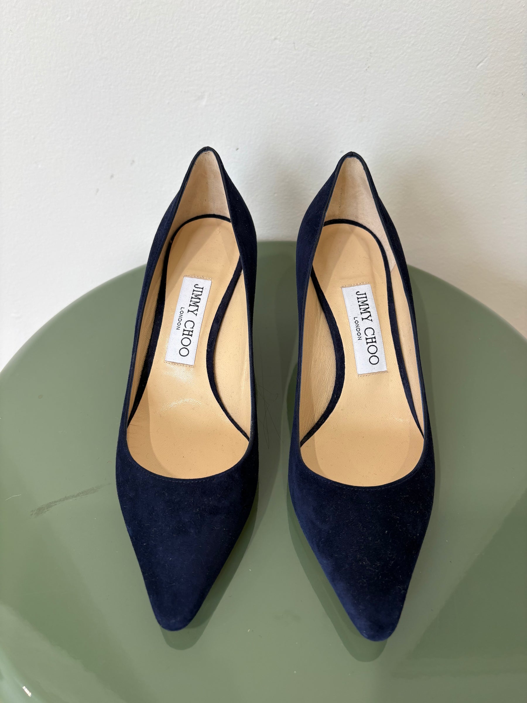 Jimmy Choo Romy Navy Suede Pump, 36.5