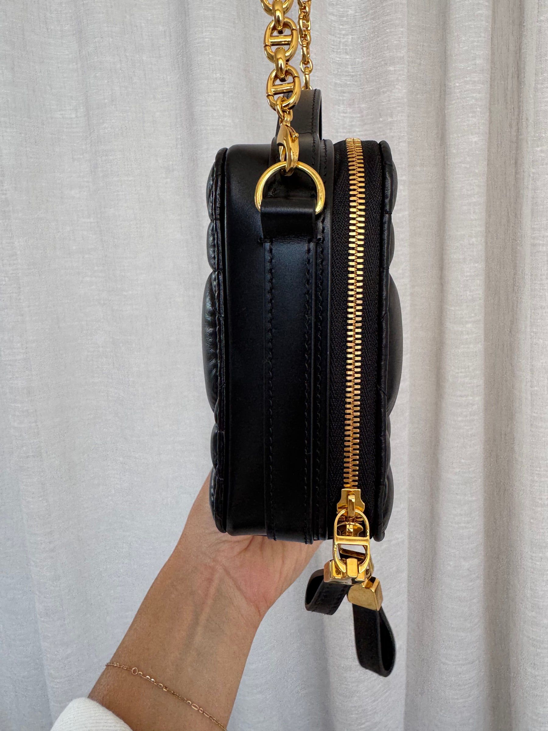 Dior Caro Black Box Bag With Top Handle