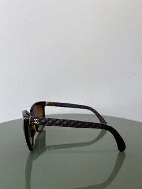 Chanel Butterfly Polarized Sunglasses Tortoishell
