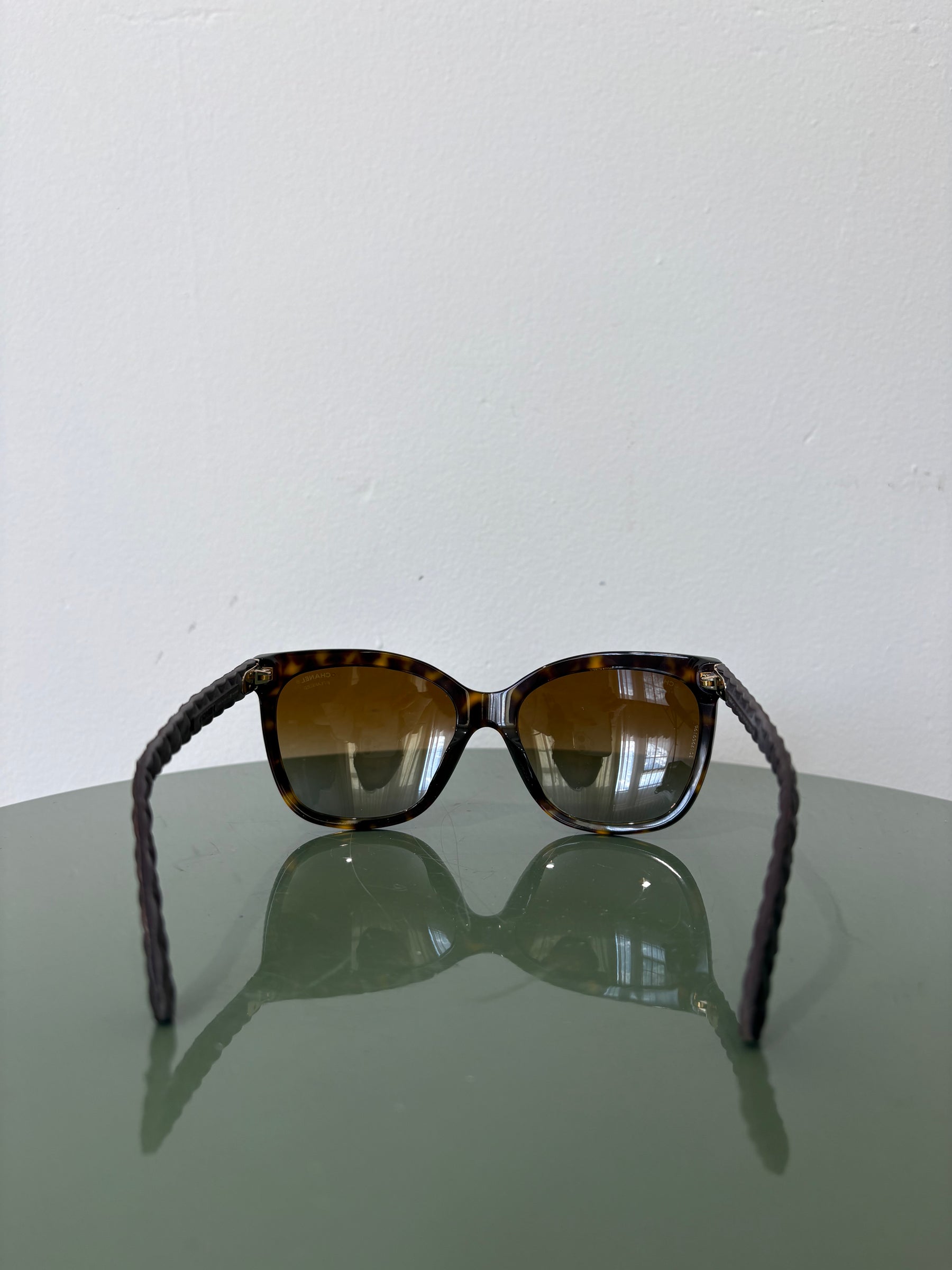 Chanel Butterfly Polarized Sunglasses Tortoishell