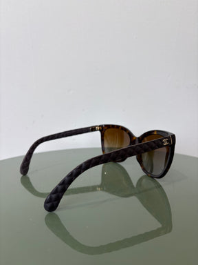 Chanel Butterfly Polarized Sunglasses Tortoishell