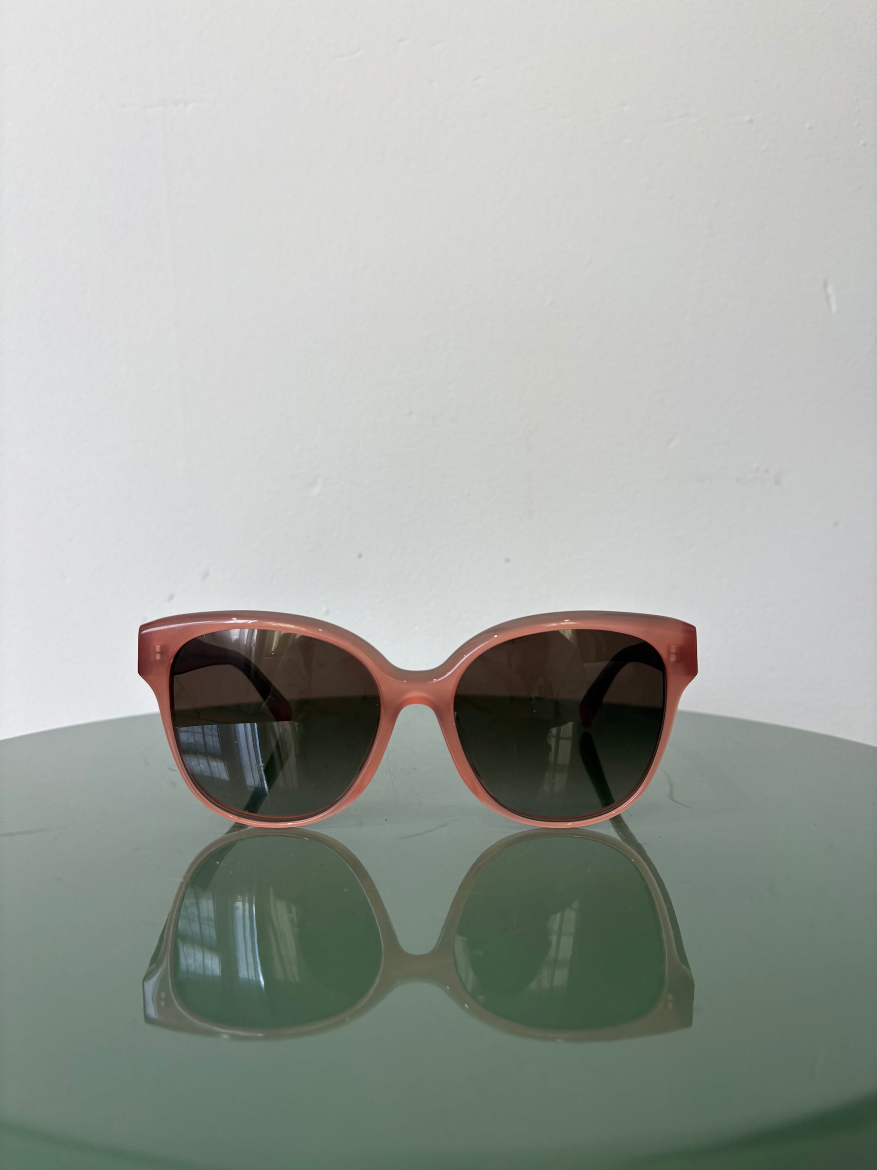 Celine Pink Oversized Square Triomphe Arm Sunglasses