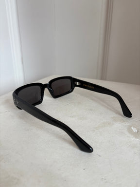 Port Tanger Black Rectangle Sunglasses