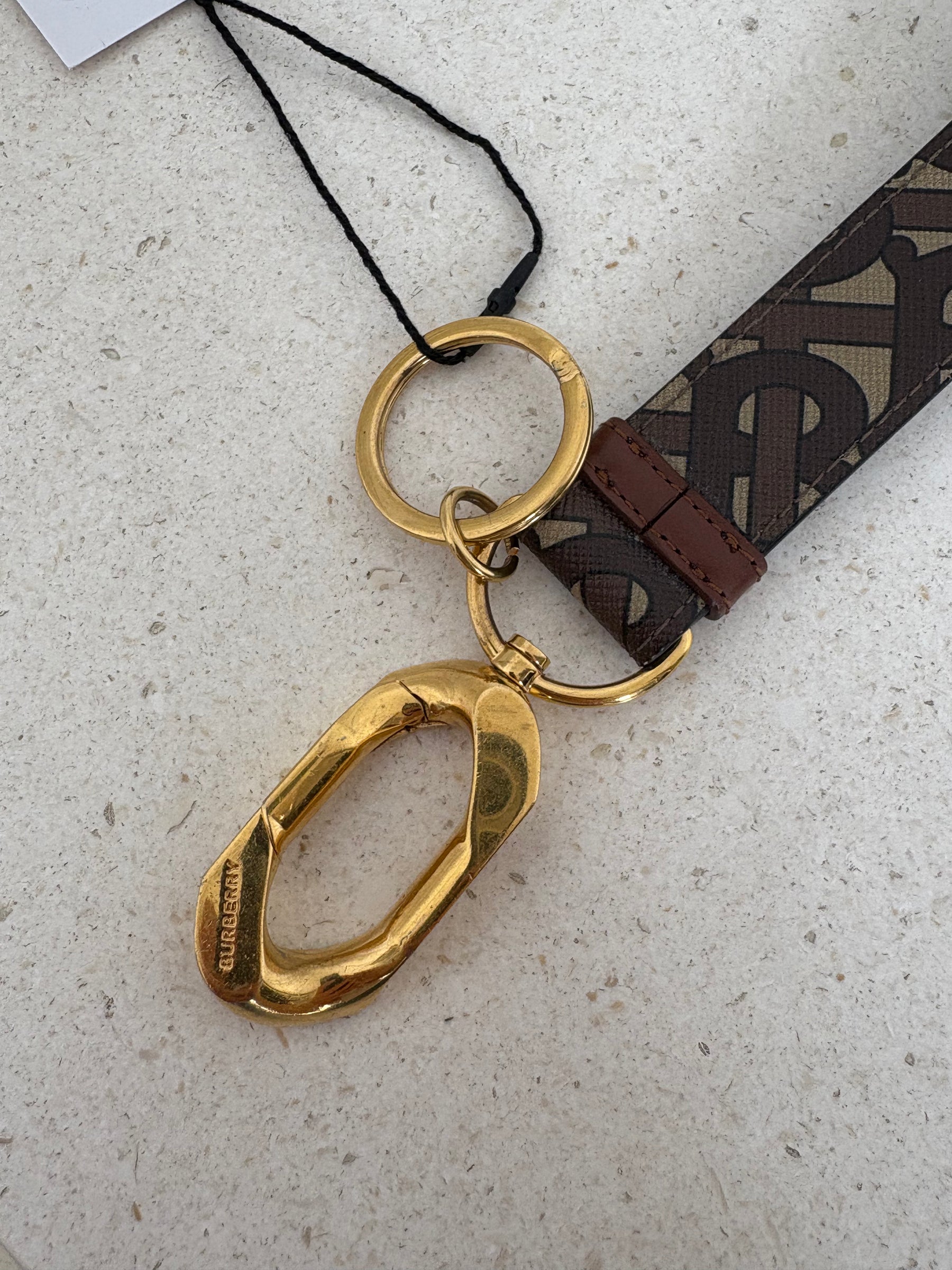 Buberry Canvas Monogram Keyring