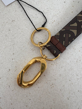 Buberry Canvas Monogram Keyring