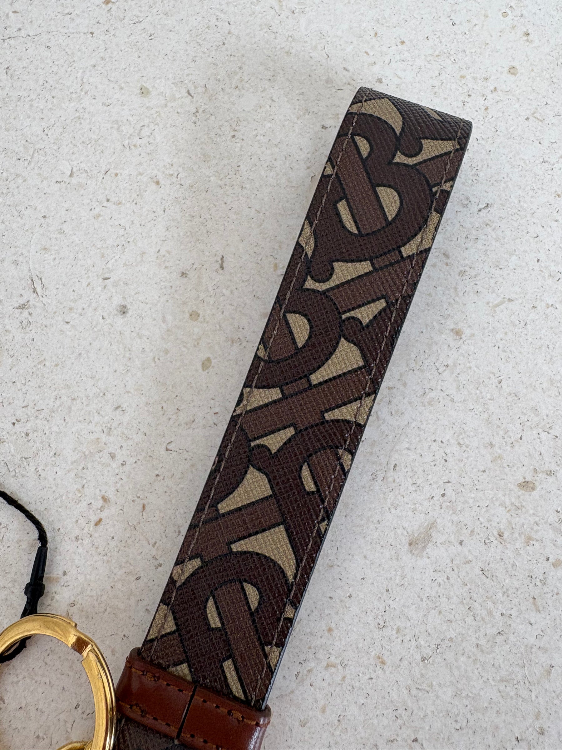 Buberry Canvas Monogram Keyring