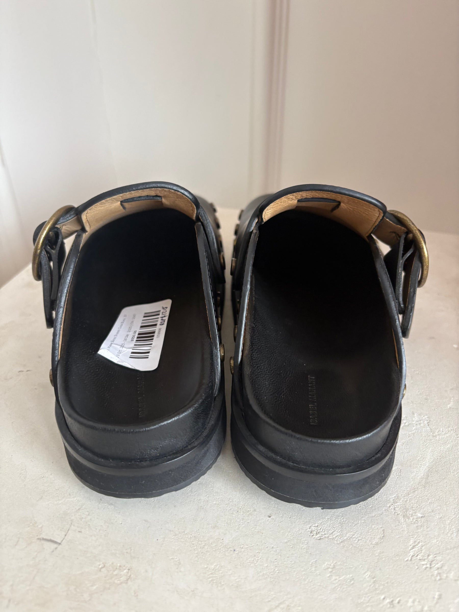 Isabel Marant Buckle Studded Clogs Black, 37