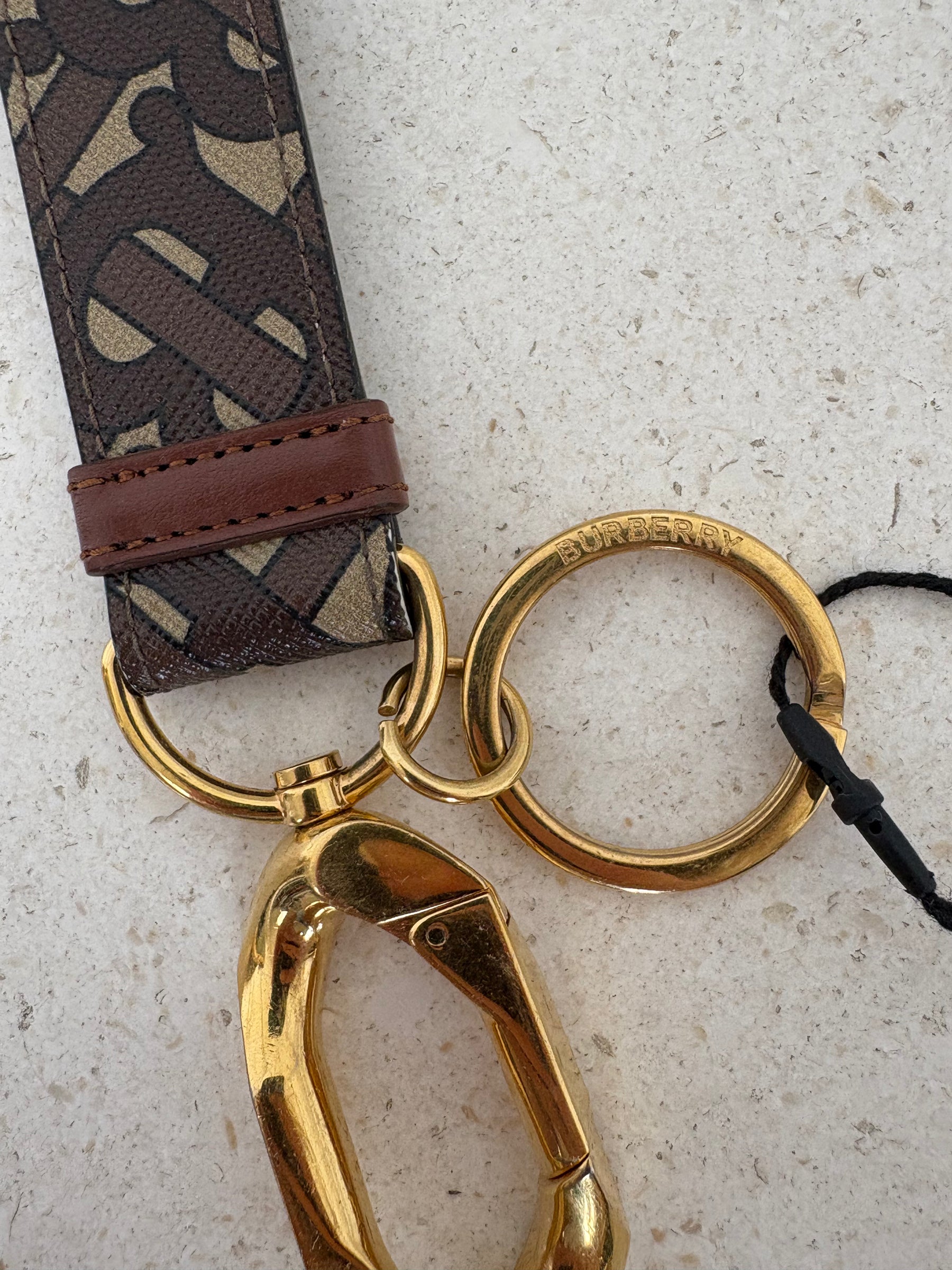 Buberry Canvas Monogram Keyring