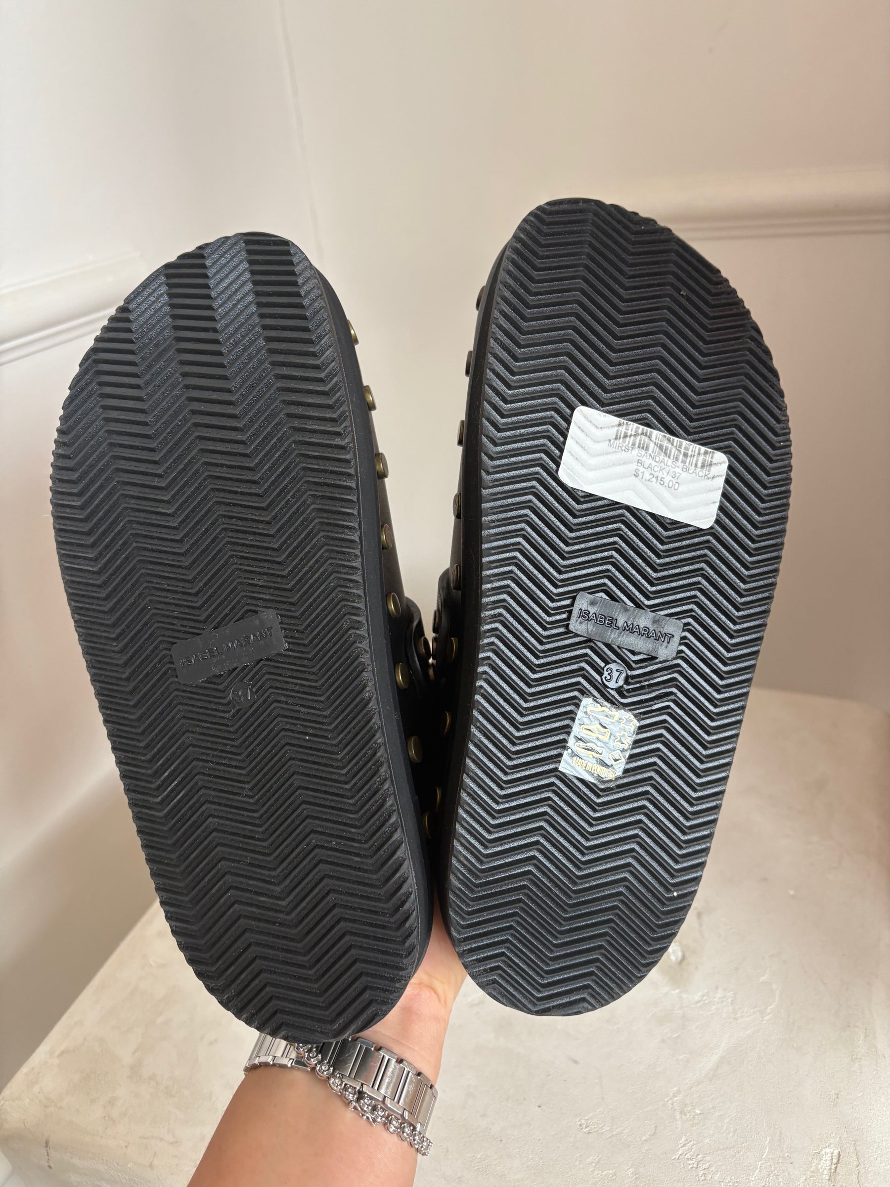 Isabel Marant Buckle Studded Clogs Black, 37