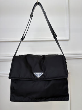 Prada Black Nylon Satchel Shoulder Bag