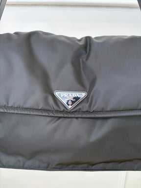 Prada Black Nylon Satchel Shoulder Bag