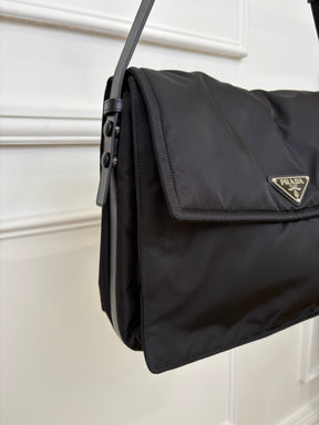 Prada Black Nylon Satchel Shoulder Bag