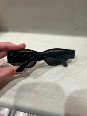 Balenciaga Black All Over Logo Sunglasses