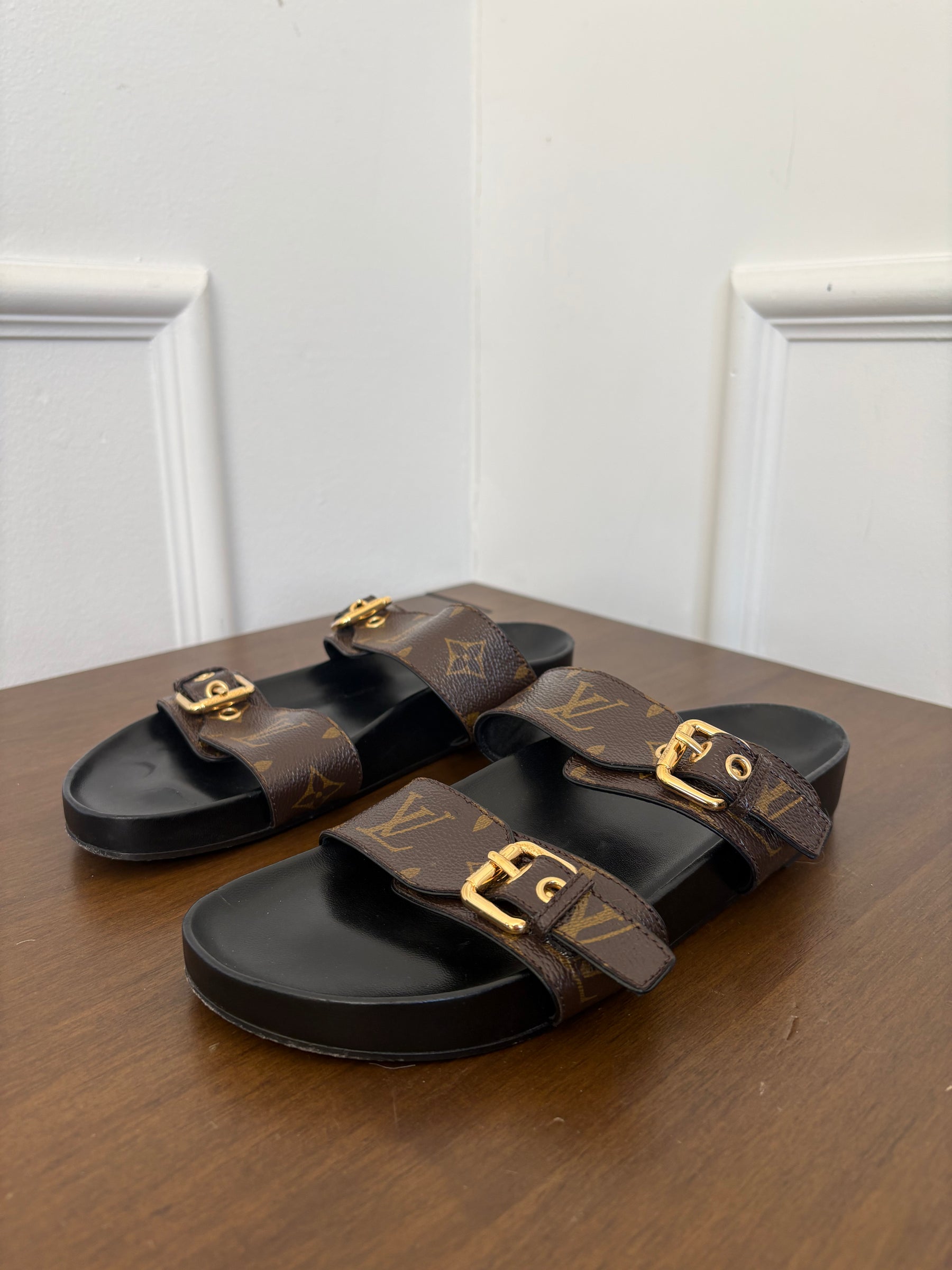 Louis Vuitton Bom Dia Mule Monogram Brown, 39