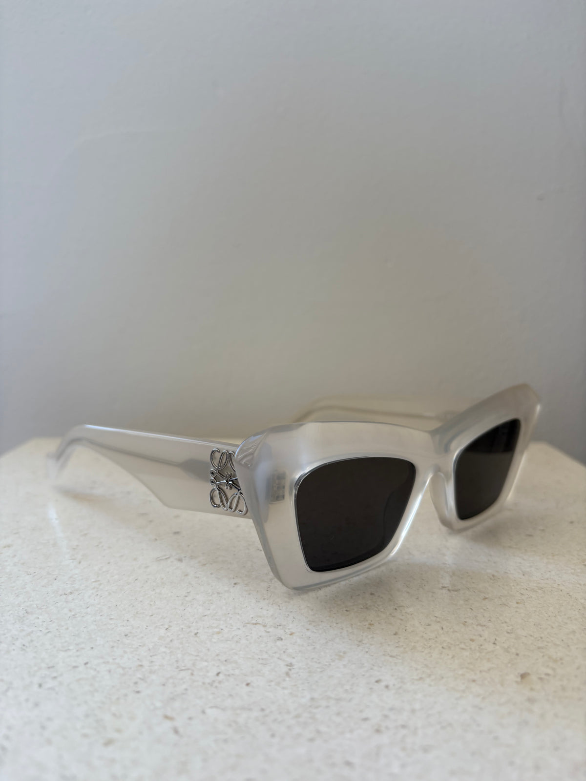 Loewe Smokey White Cat Eye Sunglasses