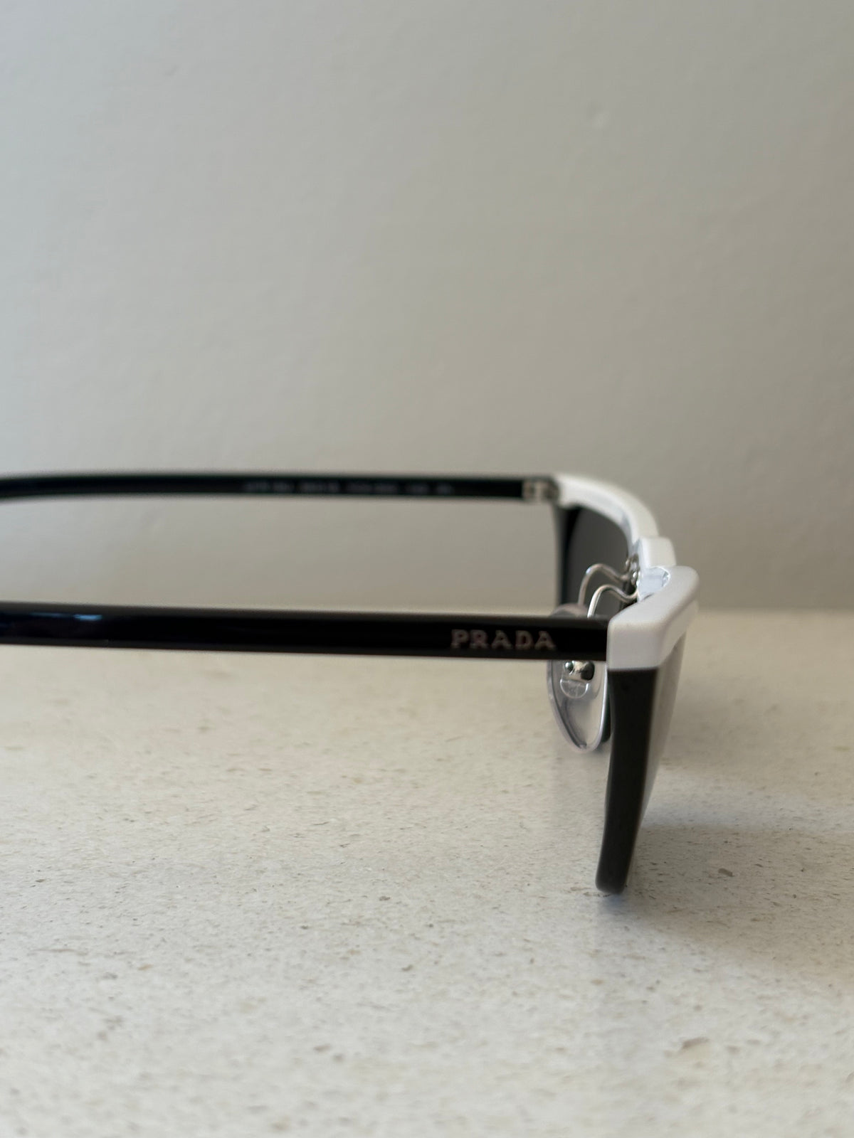 Prada Black with White Top Cat Eye Sunglasses