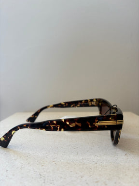Bottega Veneta Tortoiseshell Cat Eye Sunglasses