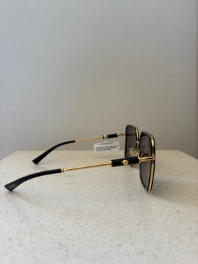 Versace Black Square Medusa Arm Sunglasses