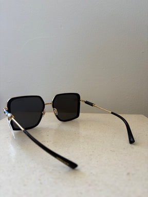 Versace Black Square Medusa Arm Sunglasses
