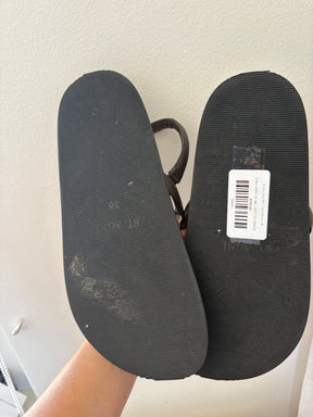 St Agni Sling Back Thong Brown, 38