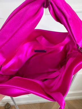 Jimmy Choo Bonny Fuscia Satin Bag