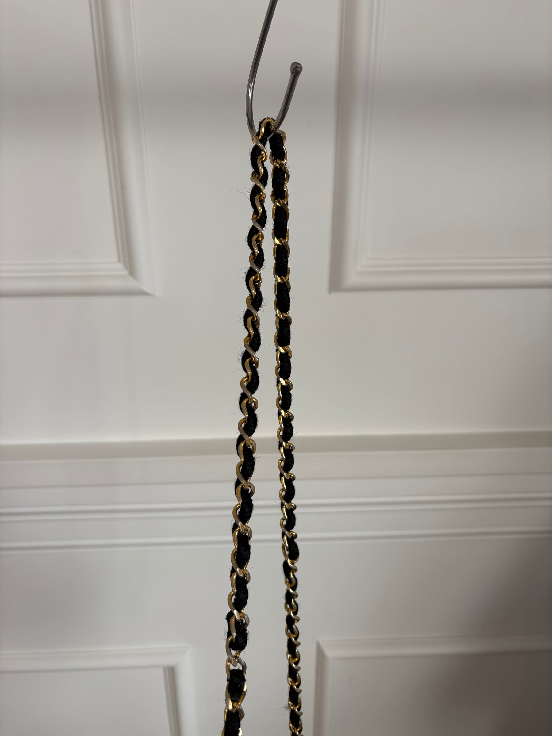 Chanel Black Satin Mini Flap Bag with Gold Hardware