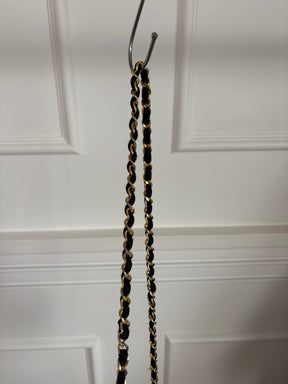 Chanel Black Satin Mini Flap Bag with Gold Hardware