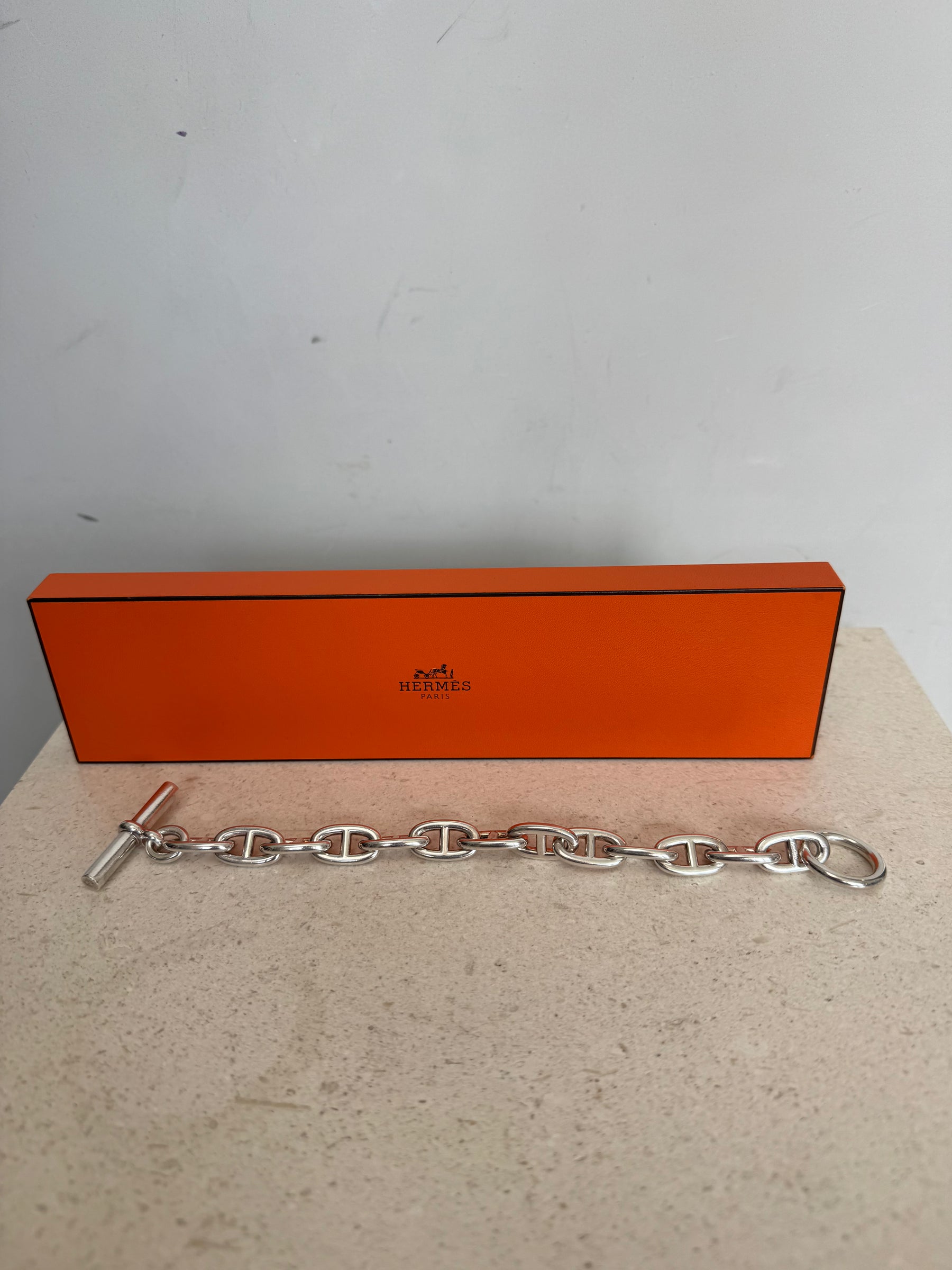 Hermès Sterling Silver Large Chaine d'ancre bracelet