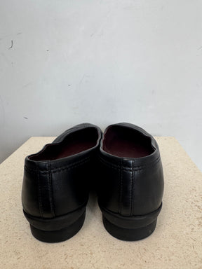 Chanel Black Leather Uniform Ballet Flats, 38C