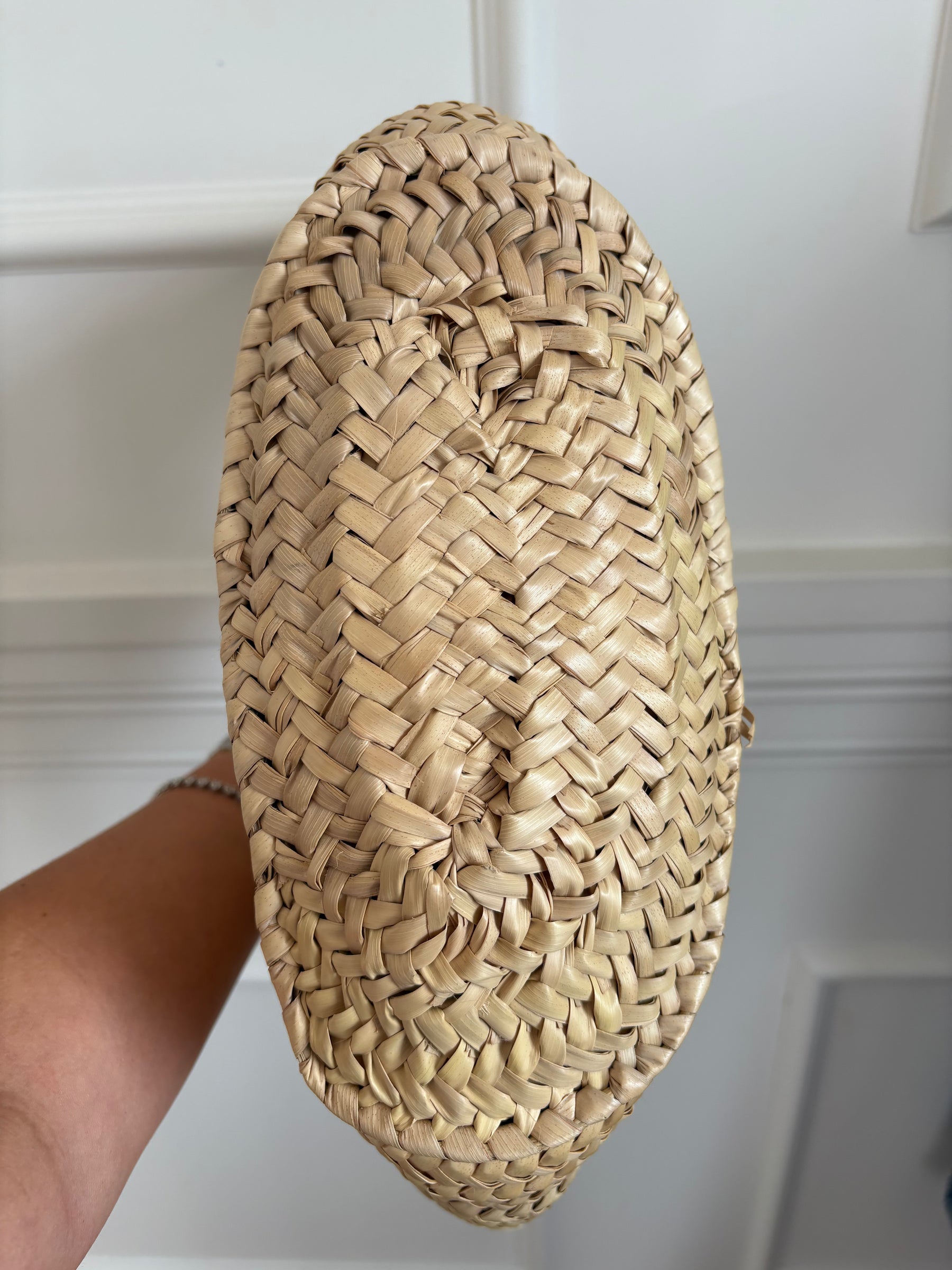 Loewe Tan Leather and Raffia Basket Bag