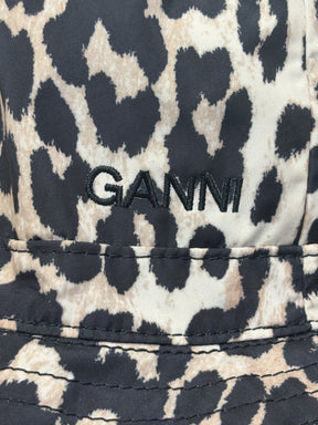 Ganni Animal Print Bucket Hat, M/L