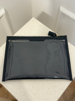 Anya Hindmarch Safe Deposit Leather Trimmed PVC Pouch