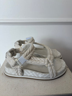 Fendi Dad Sandals White, 37