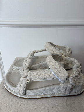 Fendi Dad Sandals White, 37