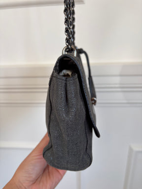 Mulberry Charcoal Sparkle Coated Leather Small Lily Crossybody Bag