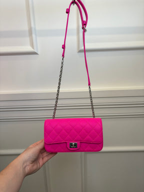 Chanel Neon Pink Quilted Leather Reissue Belt Bag