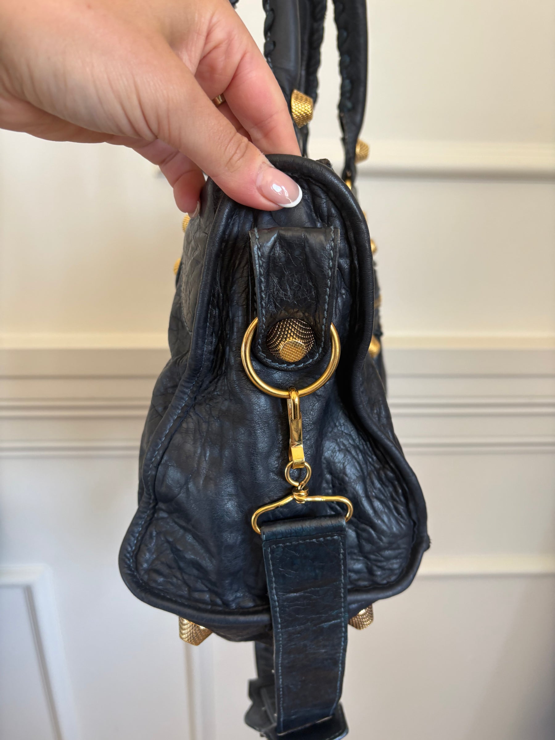 Balenciaga Navy City Bag