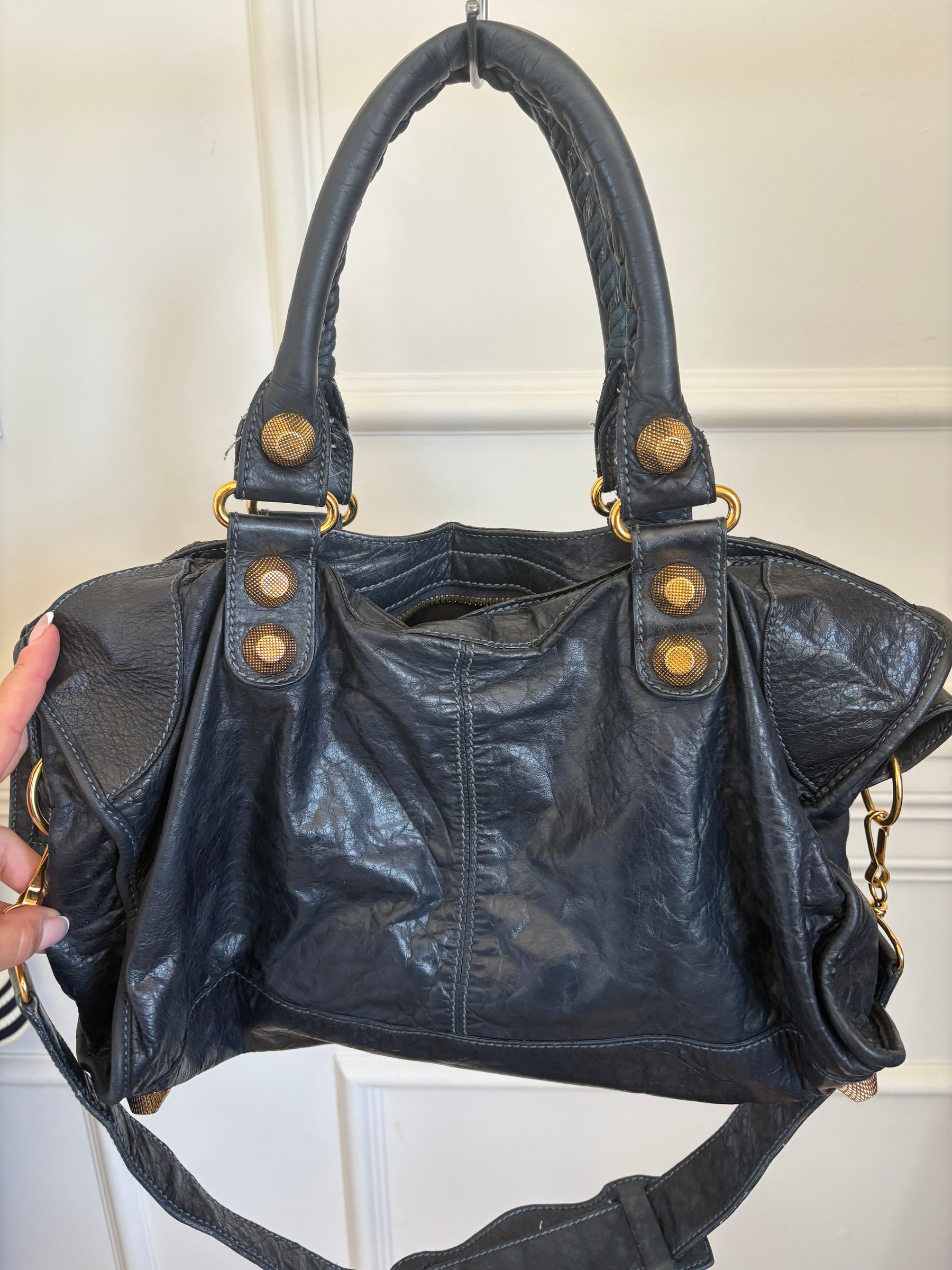 Balenciaga Navy City Bag