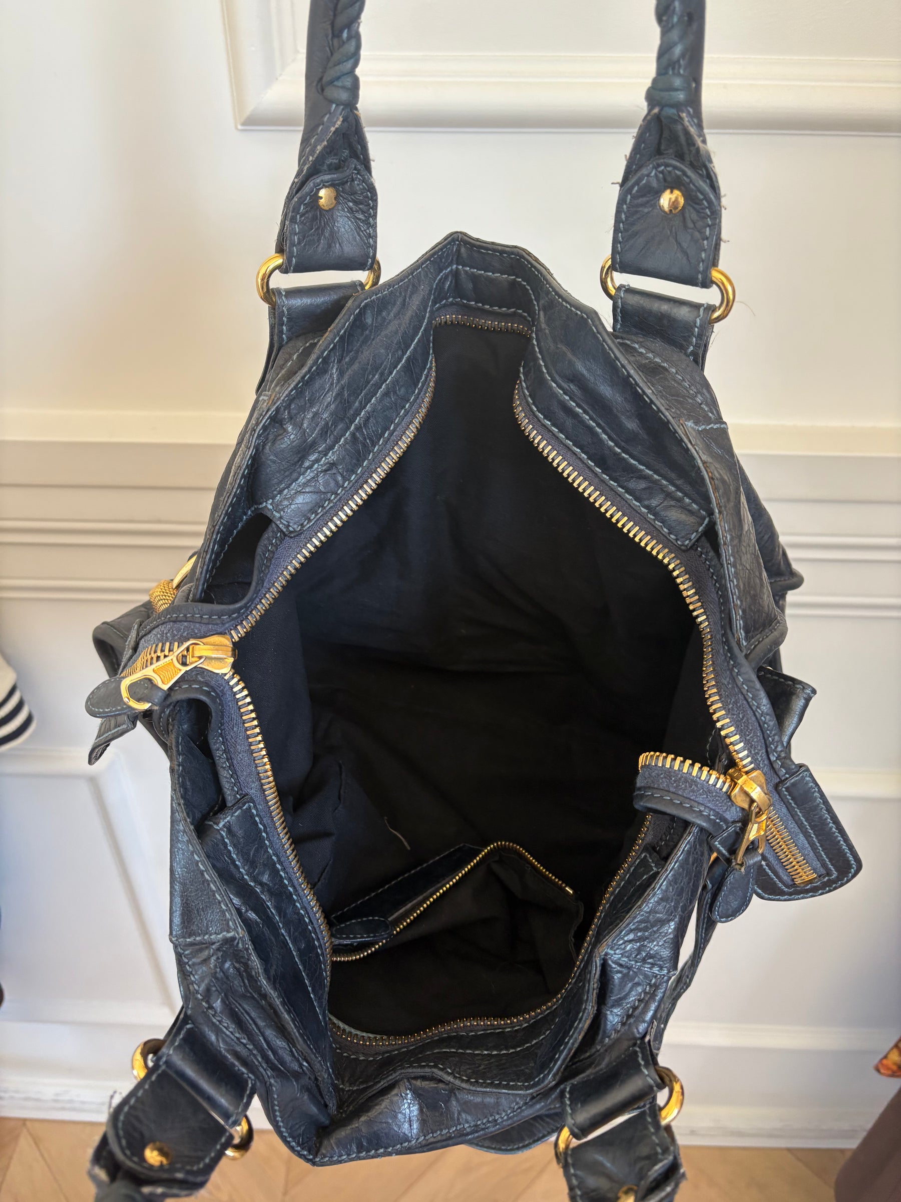 Balenciaga Navy City Bag