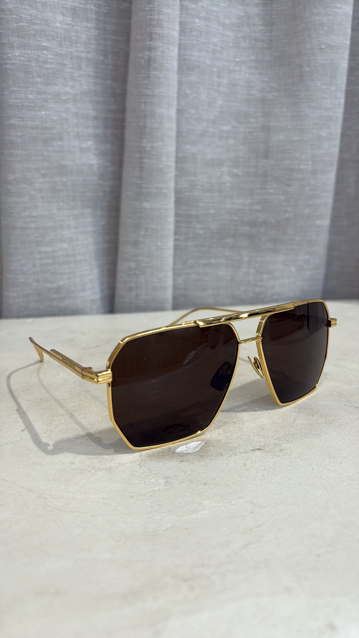 Bottega Veneta Gold Frame Sunglasses