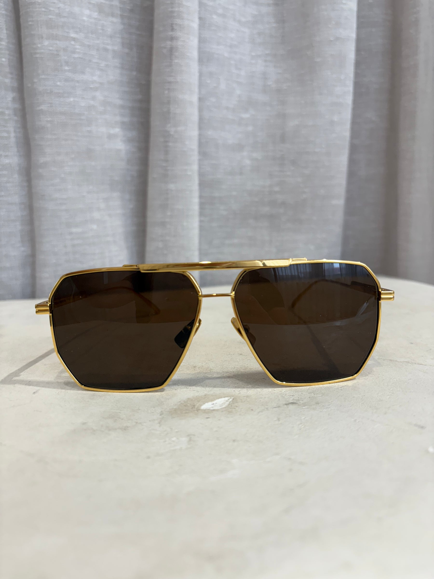 Bottega Veneta Gold Frame Sunglasses