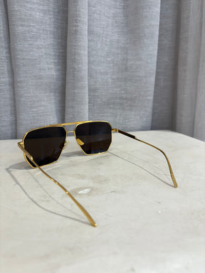 Bottega Veneta Gold Frame Sunglasses