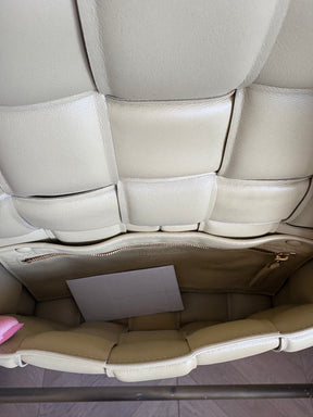 Bottega Veneta Beige Leather Padded Cassette Crossbody Bag