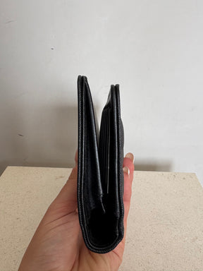 Chanel Caviar Leather Boy Wallet Black With Gold Hardware