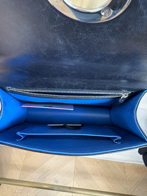 Dior Black Leather with Pink and Blue Embroidered Stitch Detail Small Diorama Bag