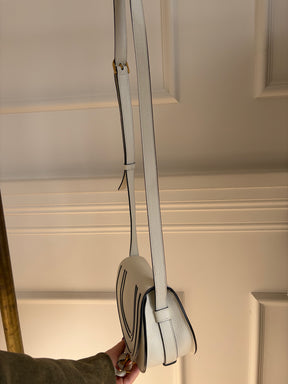 Chloé White Grained Leather Marcie Bag