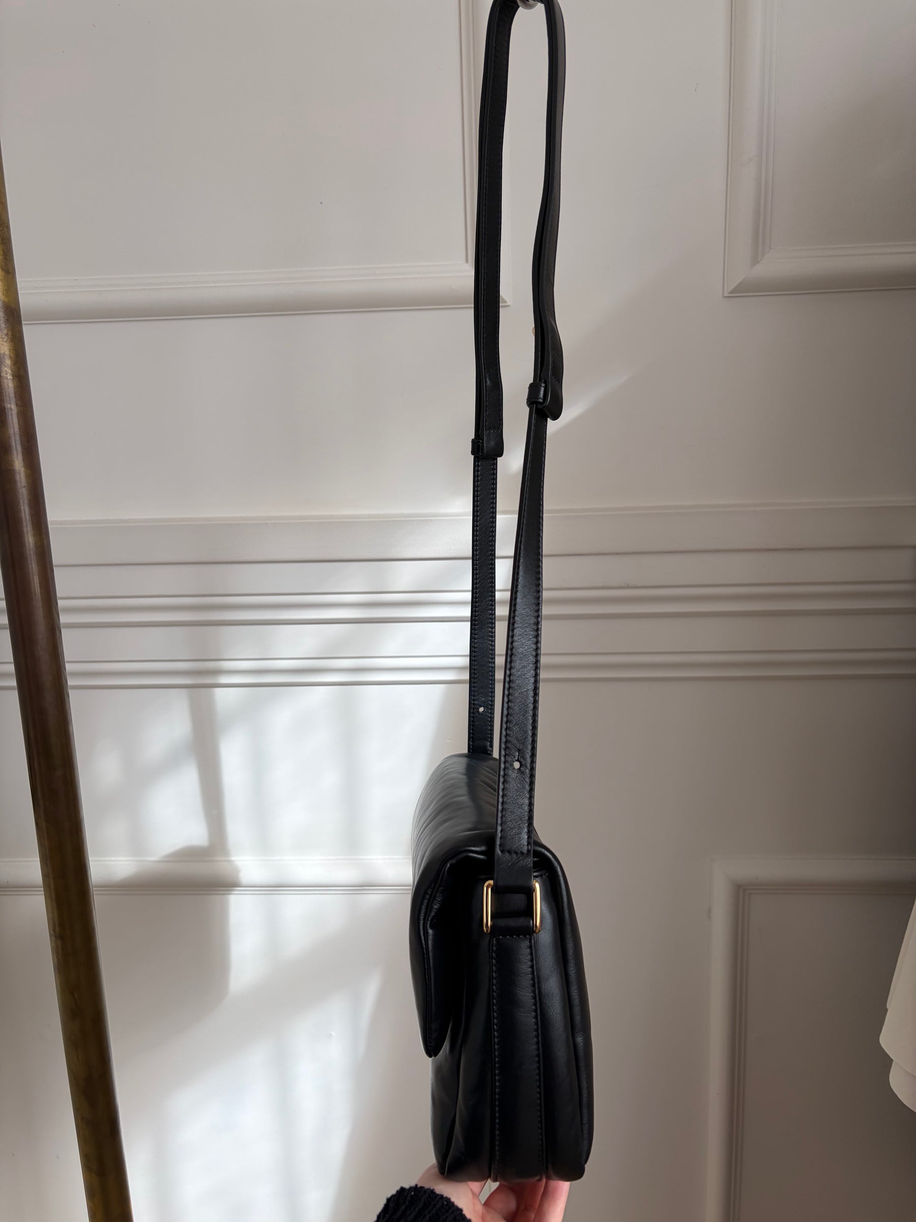 A.P.C. Black Soft Leather Grace Bag